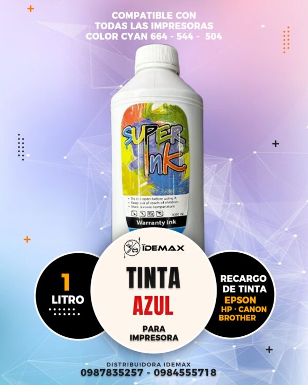 TINTA AZUL SUPERINK 1 LITRO