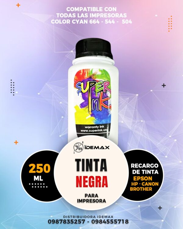 Tinta Negra SuperInk 250 ML