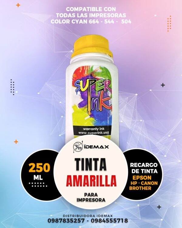Tinta Amarilla SuperInk 250 ML