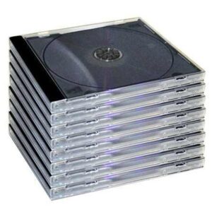 CAJA ACRILICA GRUESA 1 DISCO BASE NEGRA